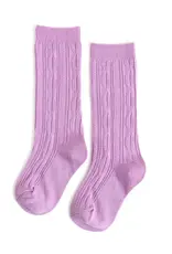 Little Stocking Co. Little Stocking- Wisteria Cable Knit Knee High Socks
