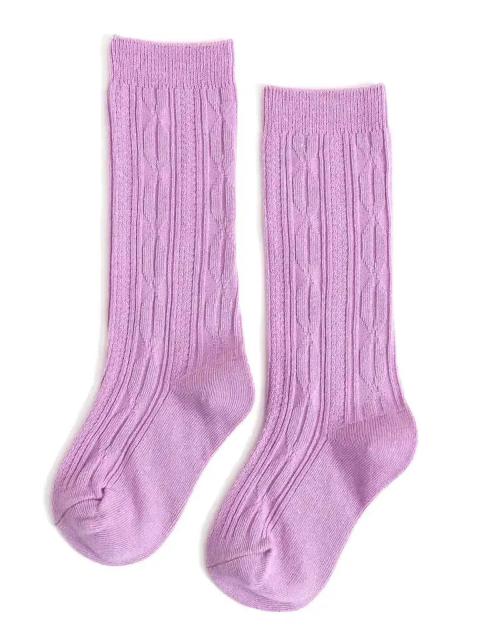 Little Stocking Co. Little Stocking- Wisteria Cable Knit Knee High Socks