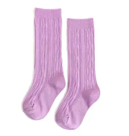 Little Stocking Co. Little Stocking- Wisteria Cable Knit Knee High Socks