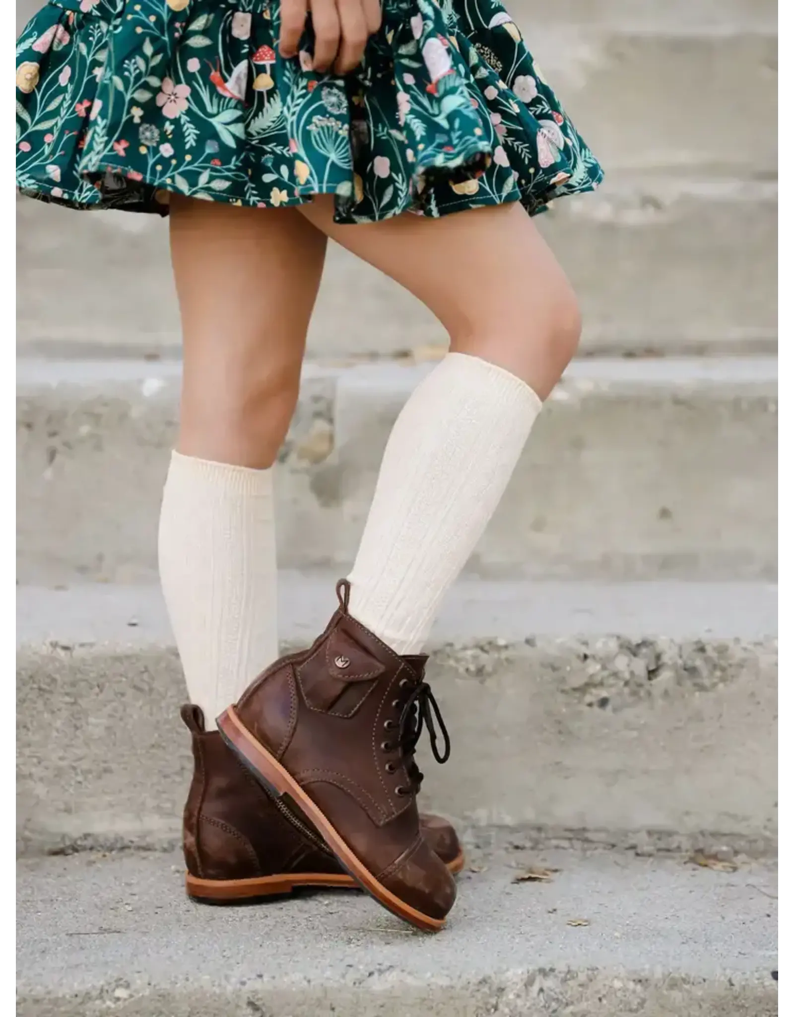 Little Stocking Co. Little Stocking- Vanilla Knit Knee High Socks