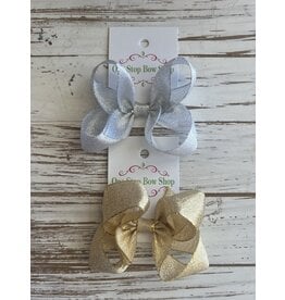 One Stop Bow Shop One Stop- Medium Metallic Bow #1312