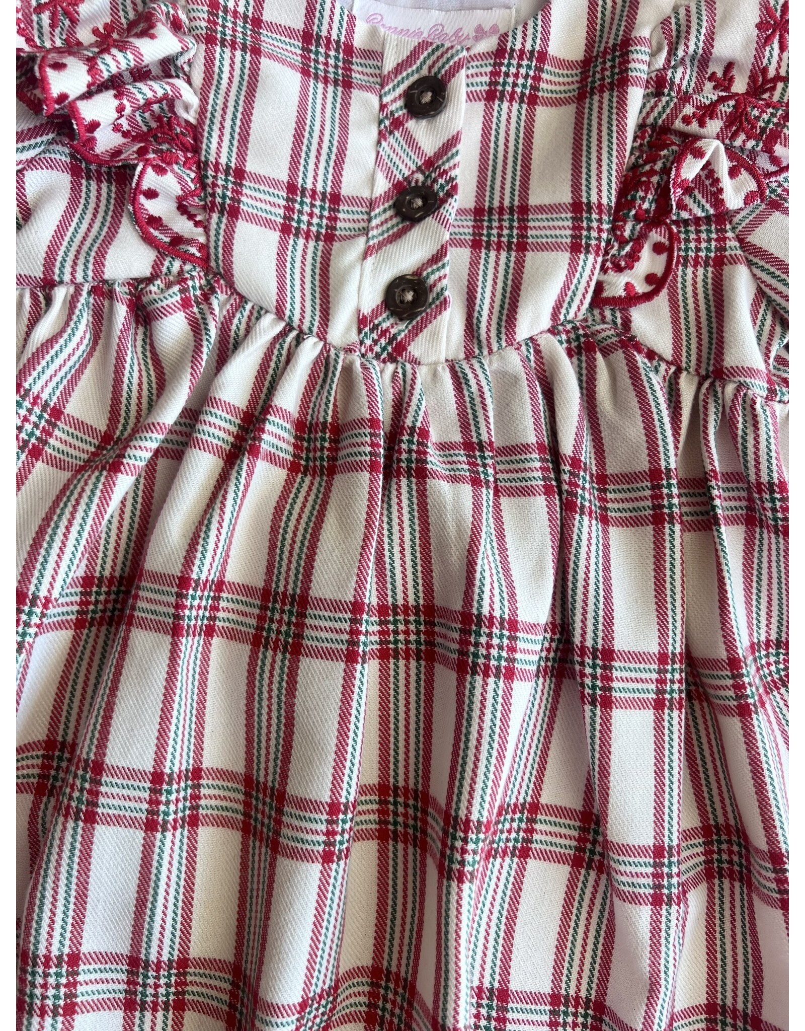 Bonnie  Jean Bonnie Jean- Red & Green Plaid Pant Set