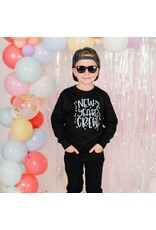 Sweet Wink- New Year Crew Black Sweatshirt
