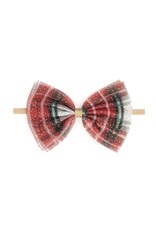 Sweet Wink- Christmas Plaid Bow Soft Headband