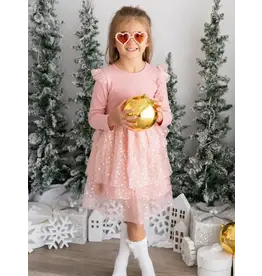 Sweet Wink- Blush Shimmer L/S Tutu Dress