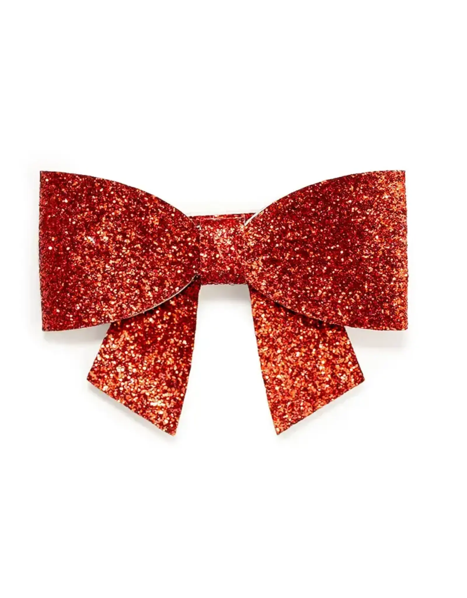 Sweet Wink- Red Glitter Bow Clip