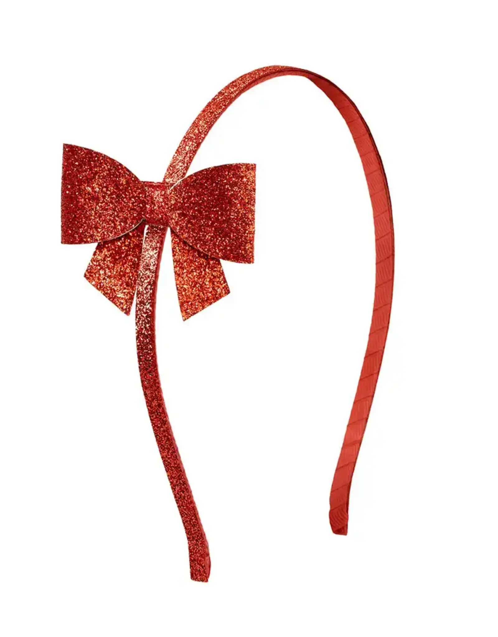 Sweet Wink Sweet Wink- Red Glitter Bow Headband