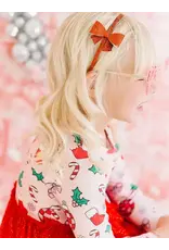 Sweet Wink- Red Glitter Bow Headband