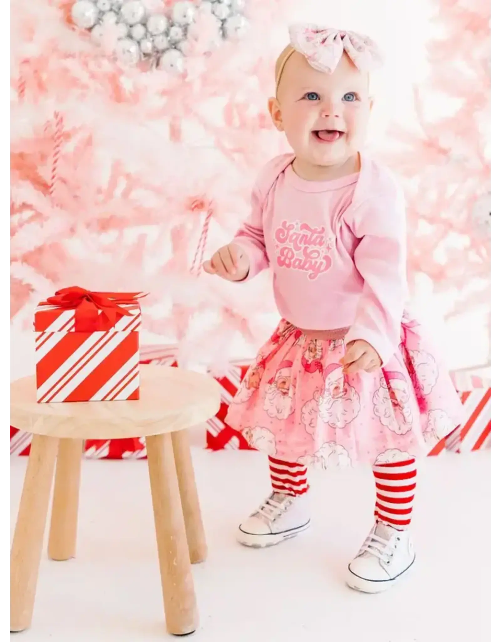 Sweet Wink- Retro Santa Christmas Tulle Soft Headband