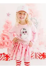 Sweet Wink- Candy Cane Patch Christmas Trucker Pink/White Hat