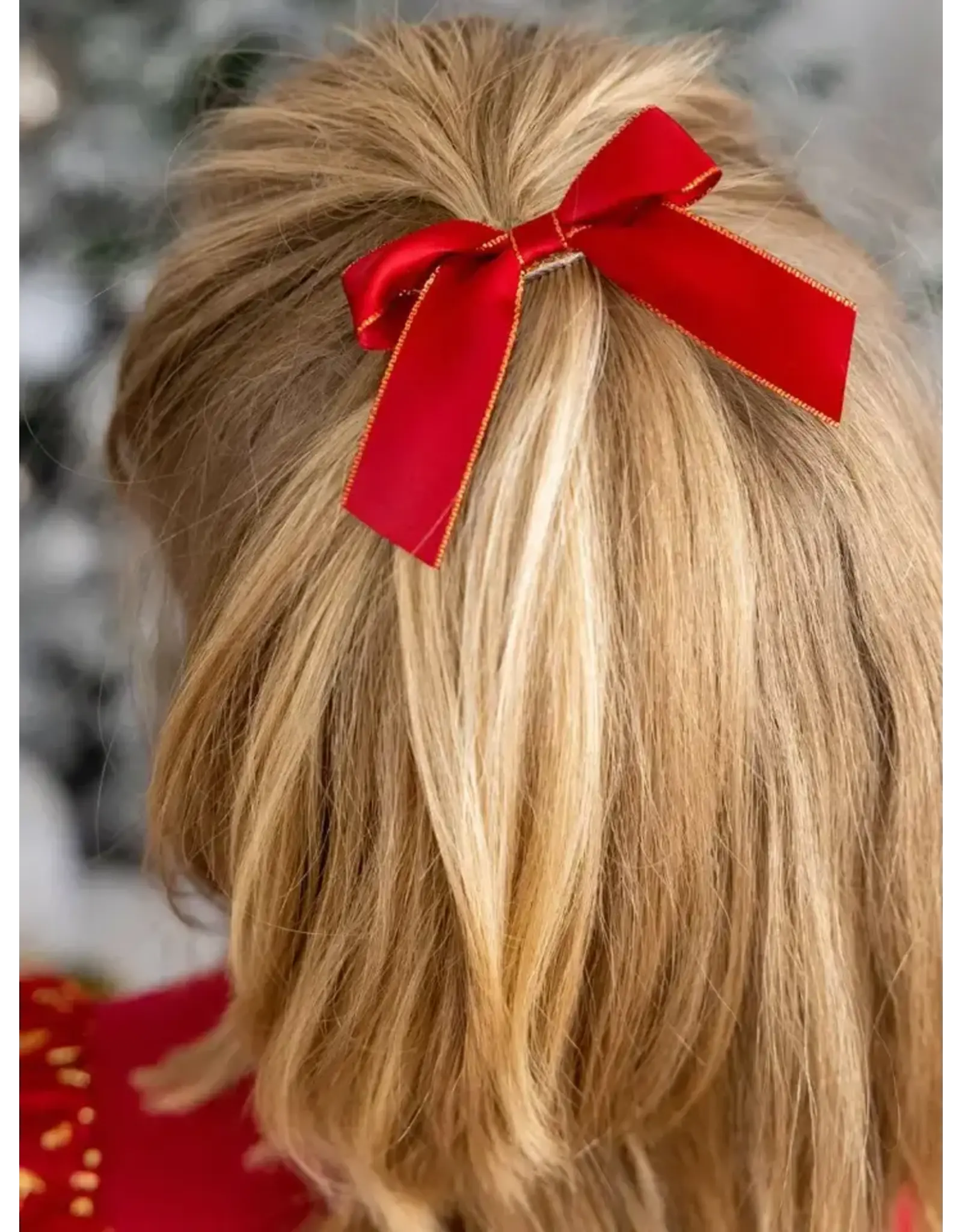 Sweet Wink- Scarlett Coquette Christmas Bow Clip