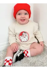 Sweet Wink Sweet Wink- Retro Santa L/S Romper