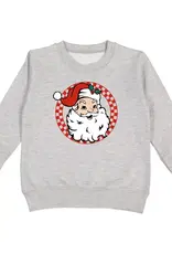 Sweet Wink- Retro Santa Gray Sweatshirt