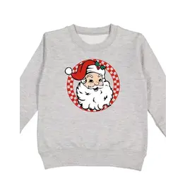 Sweet Wink- Retro Santa Gray Sweatshirt
