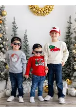 Sweet Wink Sweet Wink- Retro Santa Gray Sweatshirt