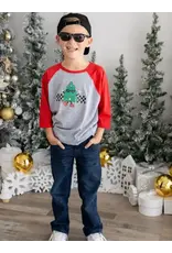Sweet Wink Sweet Wink- Christmas Tree Dude 3/4 Sleeve Shirt