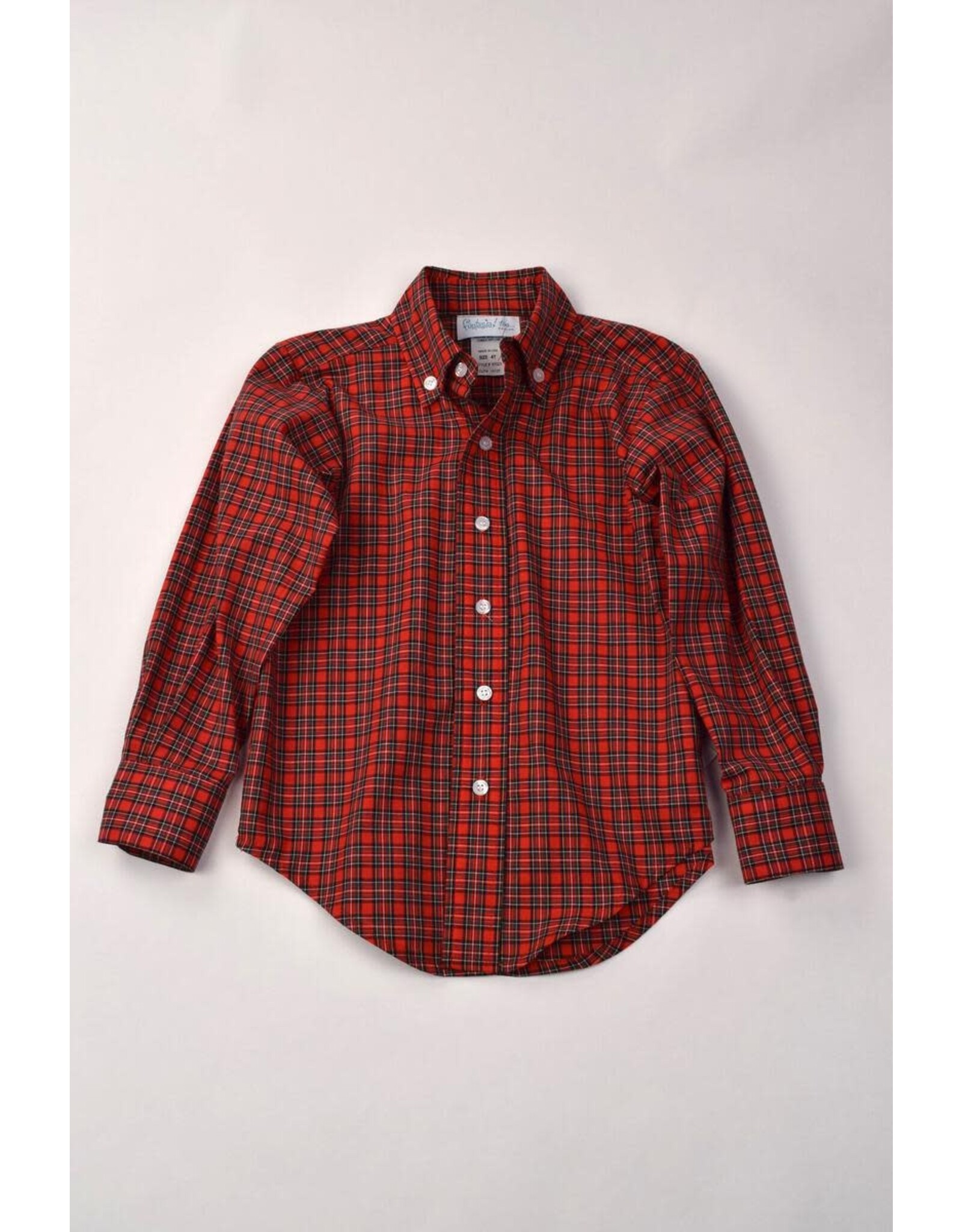Funtasia- Red Plaid Button Down Shirt