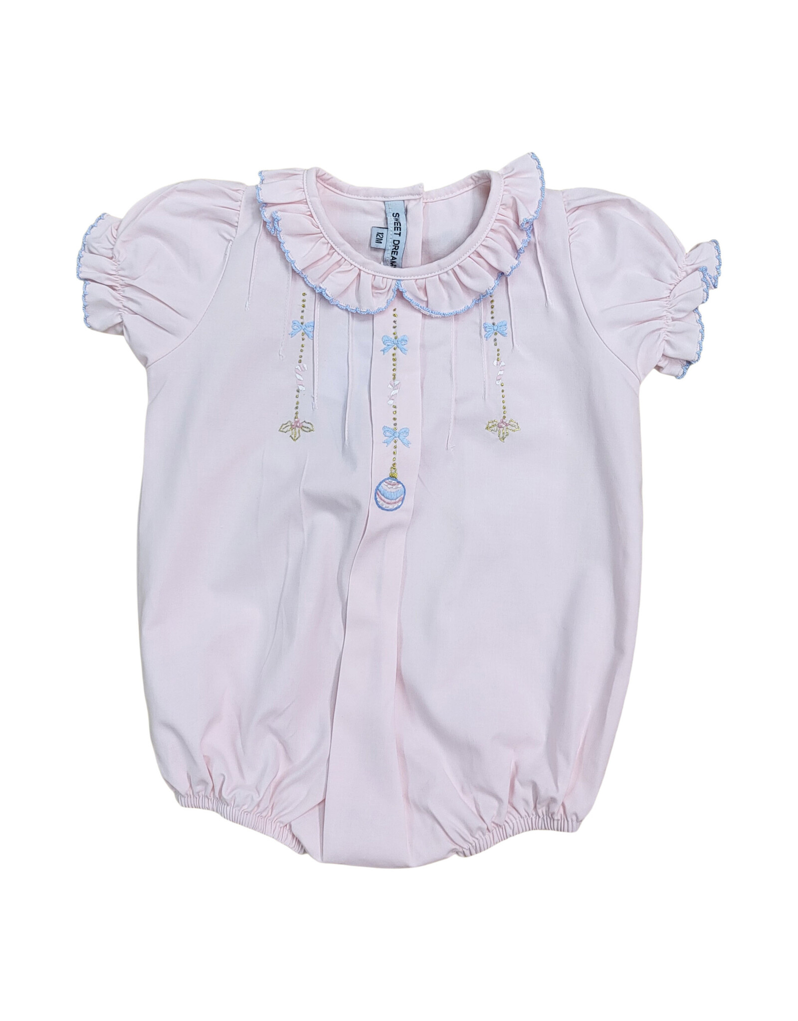 Sweet Dreams- Ornament Embroidered Pink Bubble