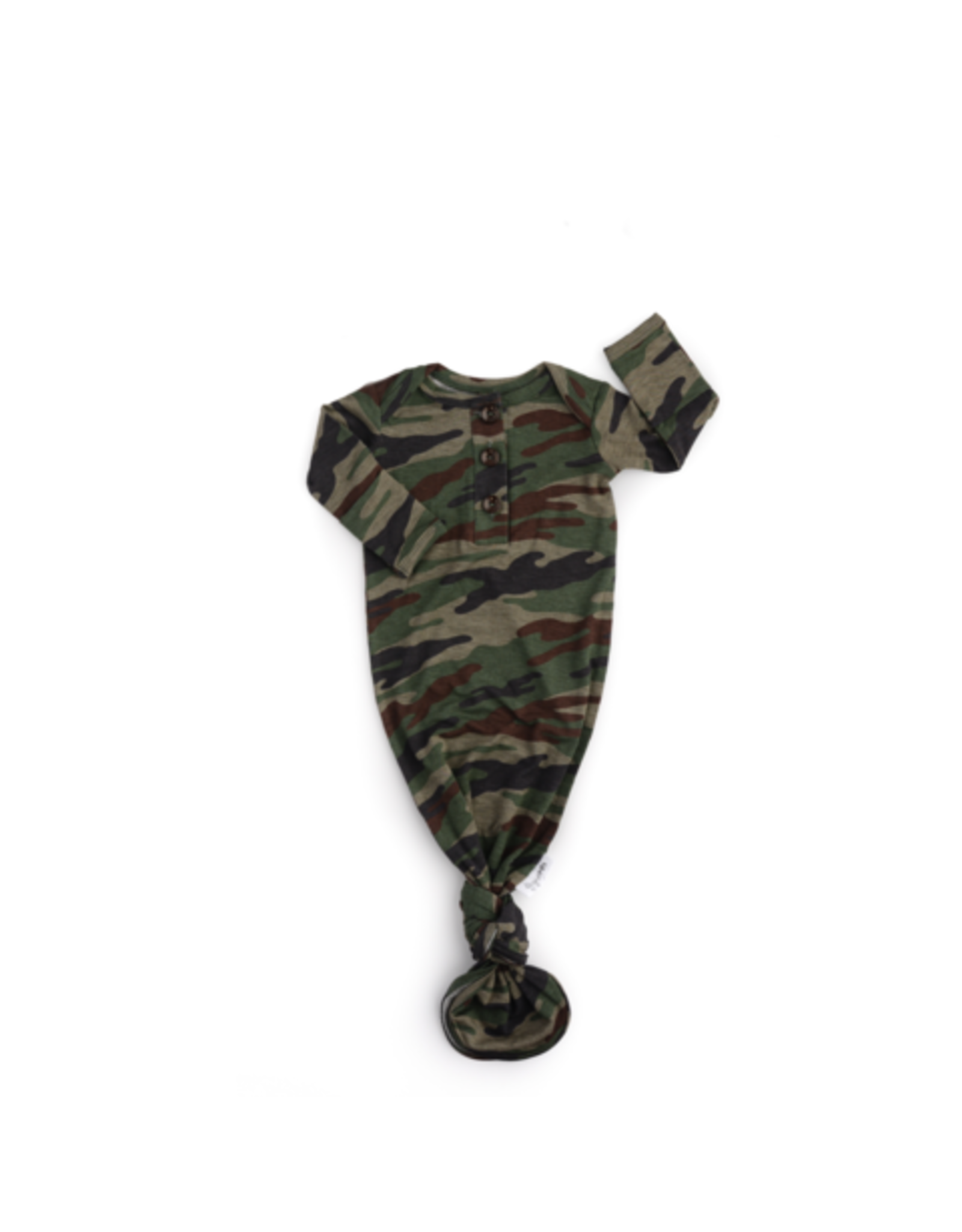 Gigi & Max Gigi & Max- NB Camo Knotted Button Gown Only