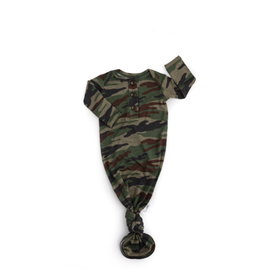 Gigi & Max Gigi & Max- NB Camo Knotted Button Gown Only