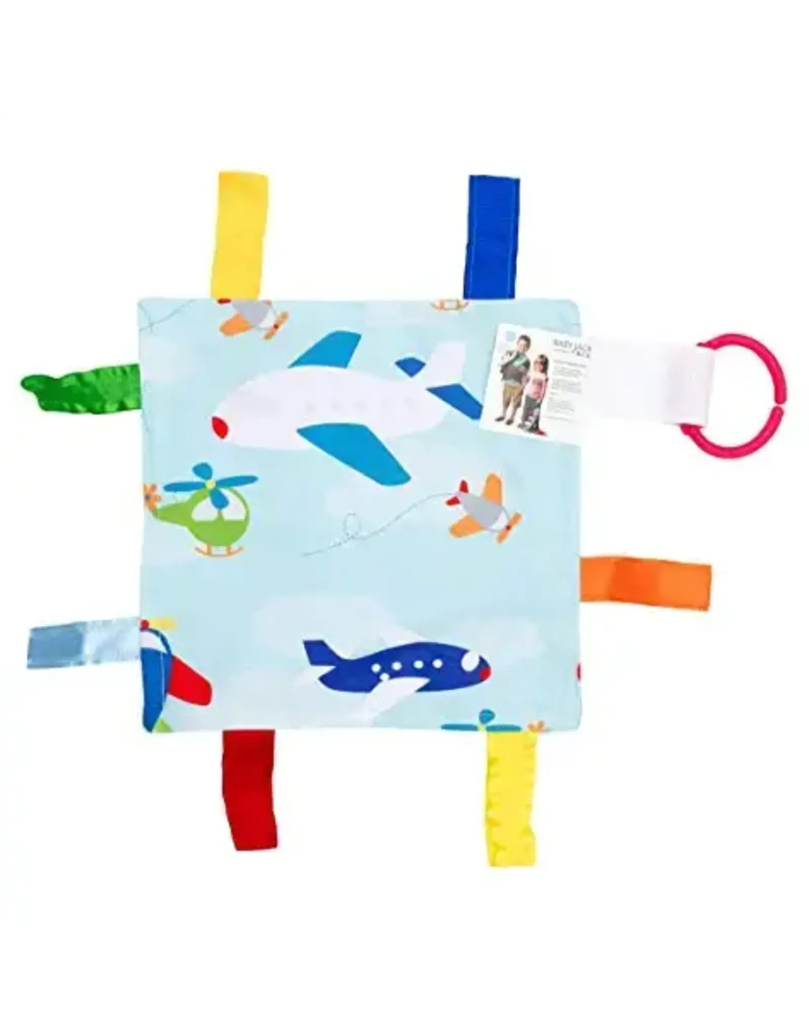 Baby Jack & Company Baby Jack & Co.- Airplanes Crinkle Tag Toy Teether 8’ x 8’
