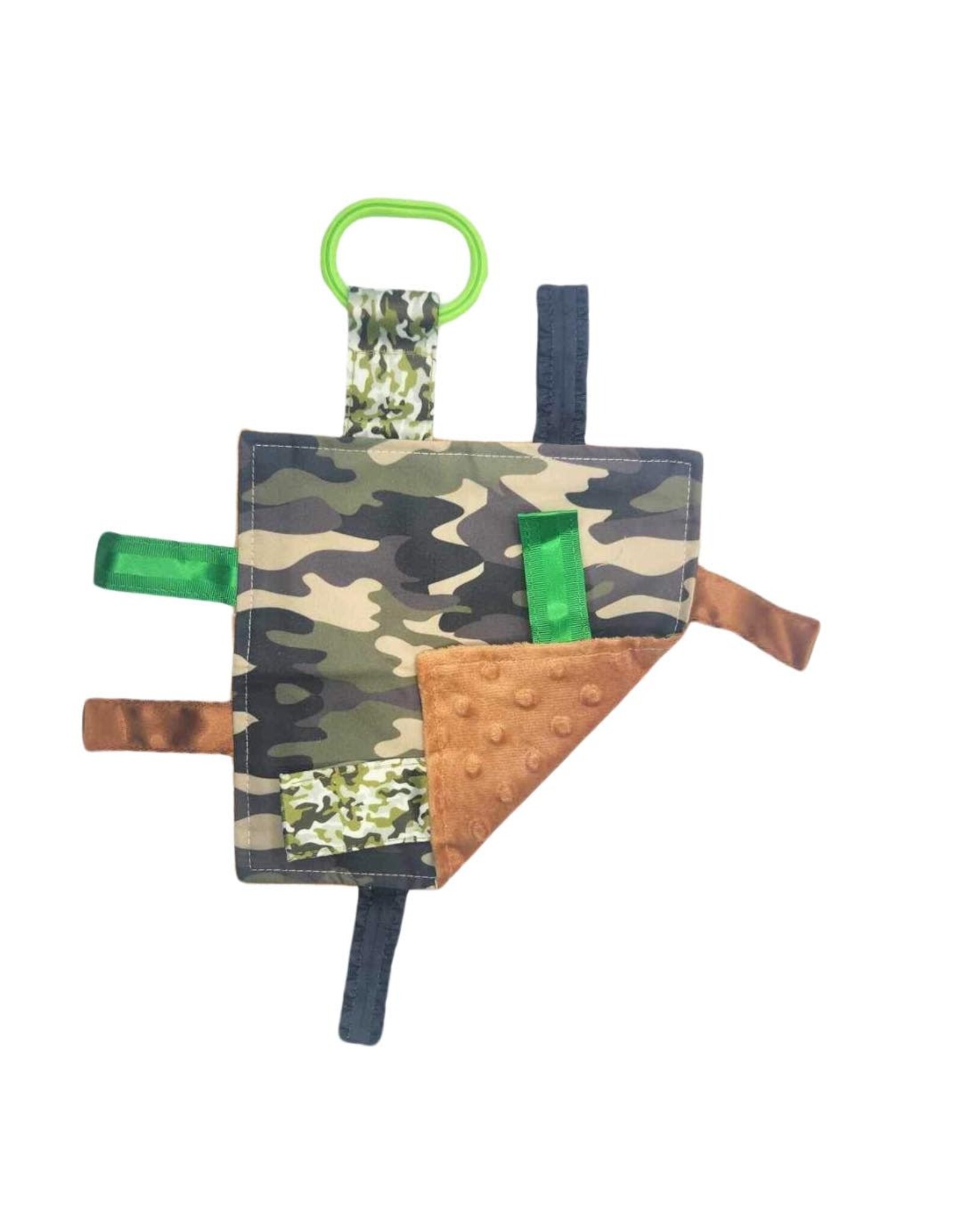 Baby Jack & Company Baby Jack & Co.- Army Camouflage Crinkle Tag Toy Teether 8’ x 8’