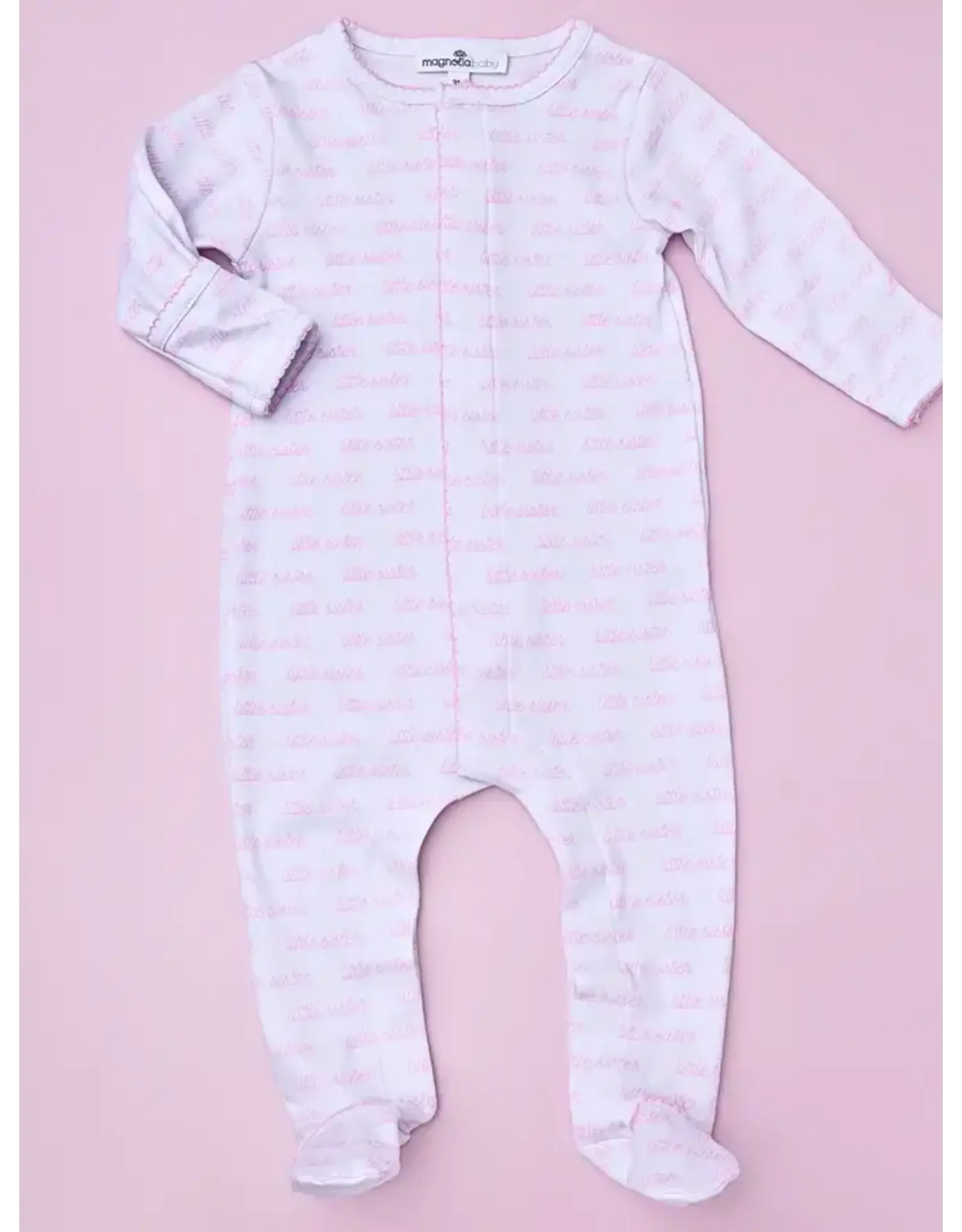 Magnolia Baby Magnolia Baby- Little Sister Print Footie
