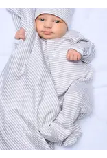 Magnolia Baby Magnolia Baby- Striped Silver Footie