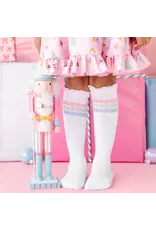 Little Stocking Co. Little Stocking- Winter Bubble Lace Top Knee High Socks