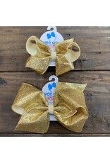 Wee Ones- Gold Glitter Overlay Bow