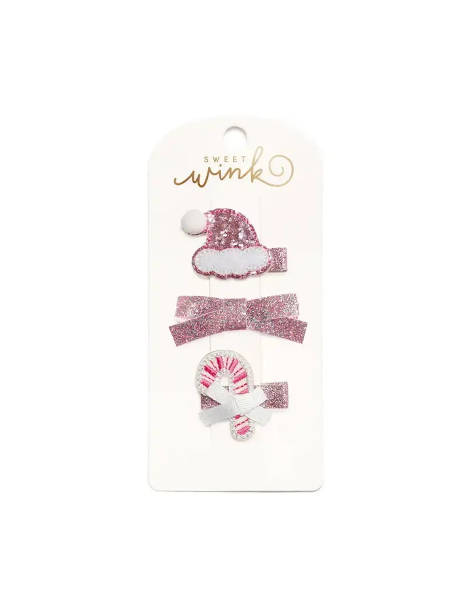 Sweet Wink- Pink Christmas Clip Set