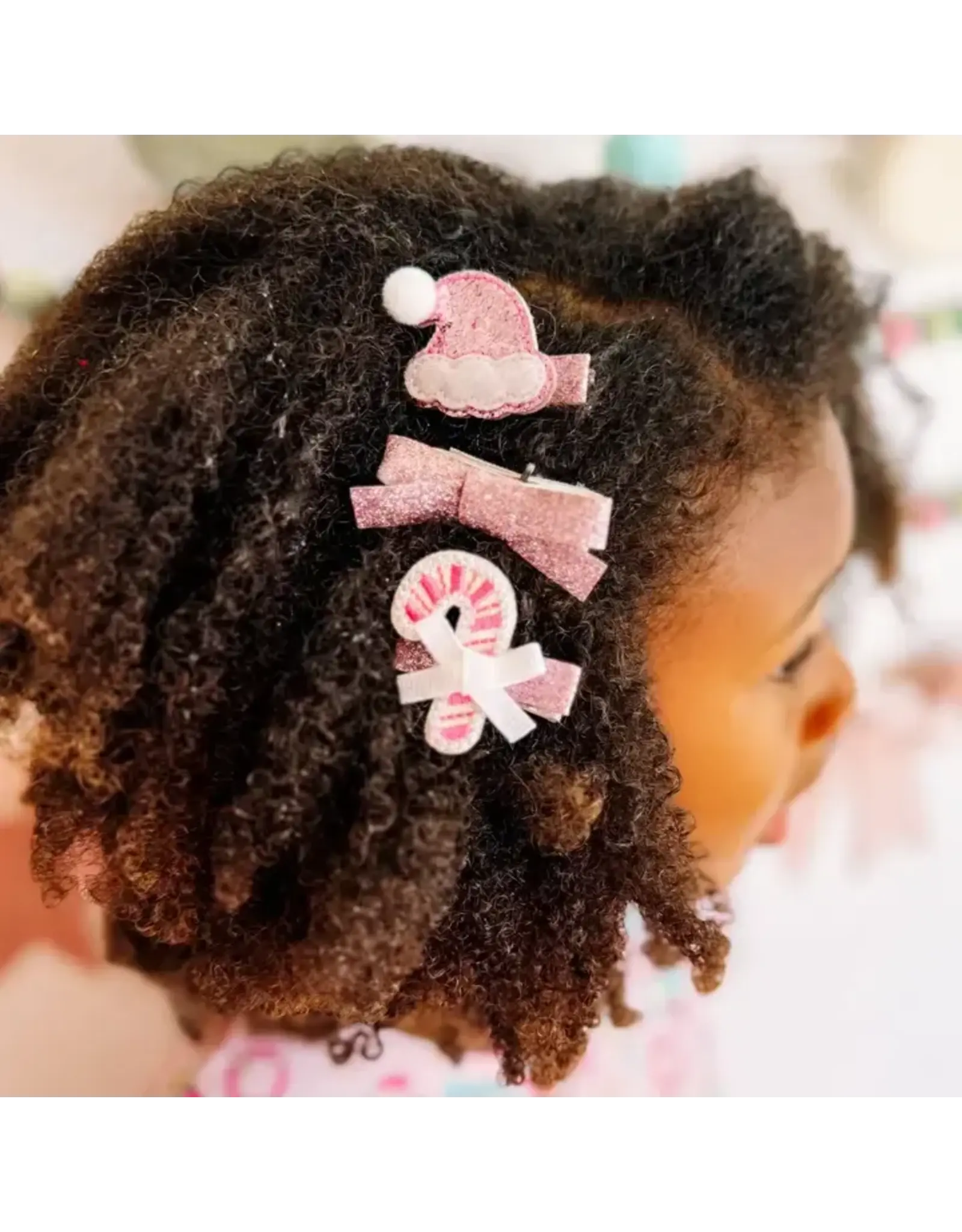 Sweet Wink- Pink Christmas Clip Set