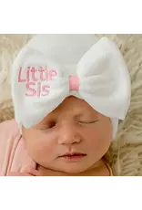 ILYBEAN Ilybean- Little Sis White Bow NB Beanie