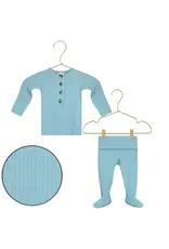 Lou Lou & Company Lou Lou- Beckham Ribbed Top + Bottom NB-3M
