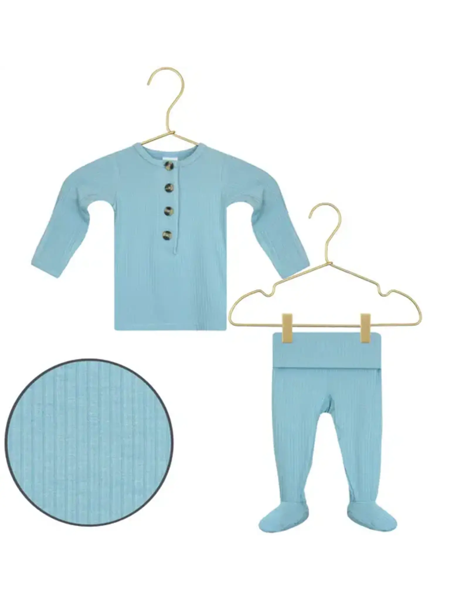 Lou Lou & Company Lou Lou- Beckham Ribbed Top + Bottom NB-3M