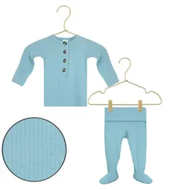 Lou Lou & Company Lou Lou- Beckham Ribbed Top + Bottom NB-3M