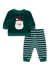 Little Me Little Me- Santa Pant Set