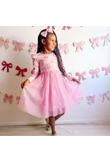 Sweet Wink- Coquette Bow Long Sleeve Tutu Dress