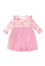Sweet Wink- Coquette Bow Long Sleeve Tutu Dress