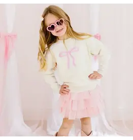 Sweet Wink- Coquette Bow Patch Sweatshirt