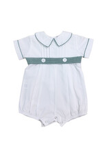 Sweet Dreams- White/Green Gingham Pleated Belt Bubble