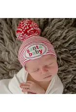 ILYBEAN Ily Bean- Striped Santa Baby Pom Nursery Beanie