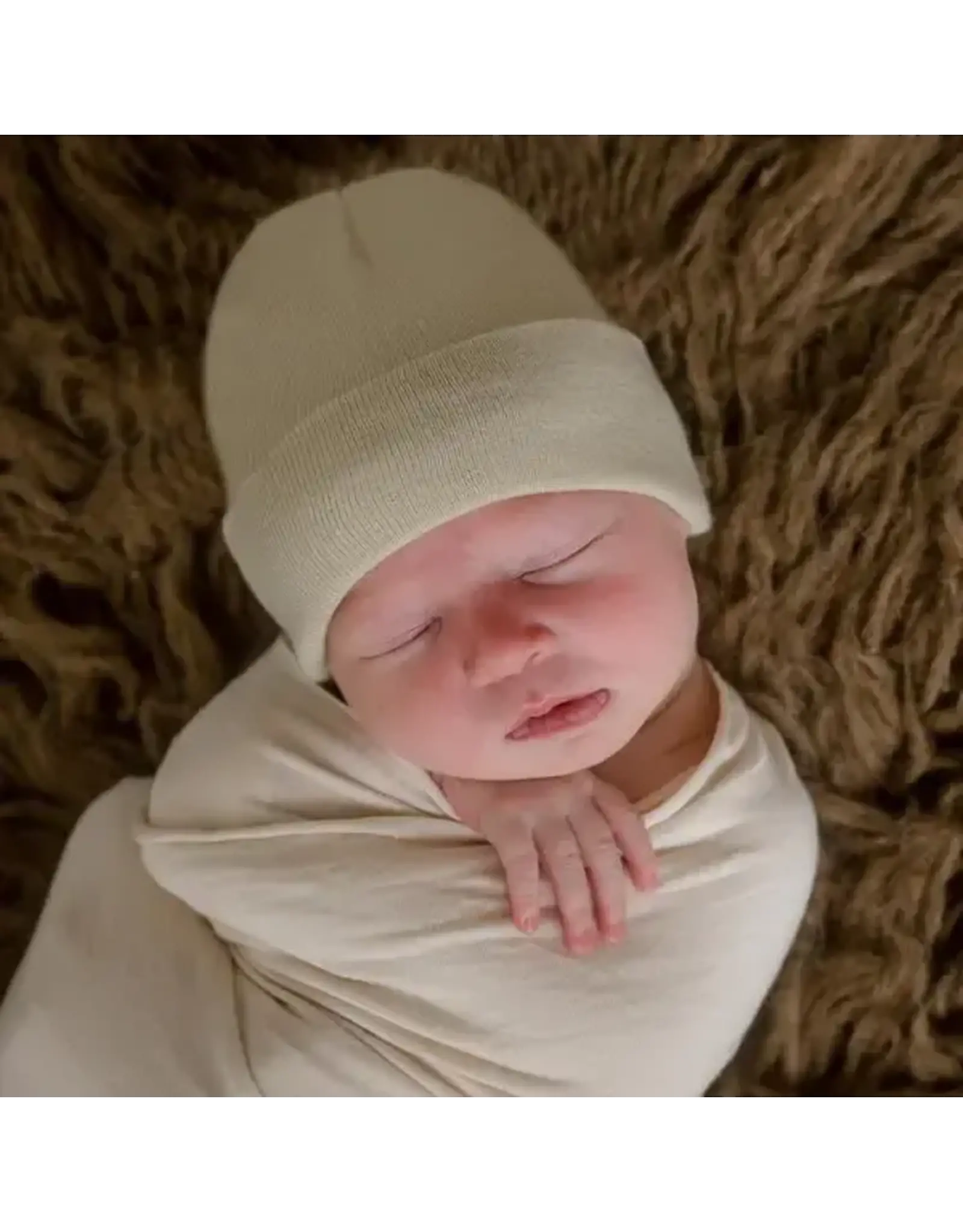 ILYBEAN Ilybean - Solid Oatmeal Nursery Beanie