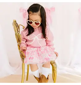 Sweet Wink- Bow Yarn Knit Sweater