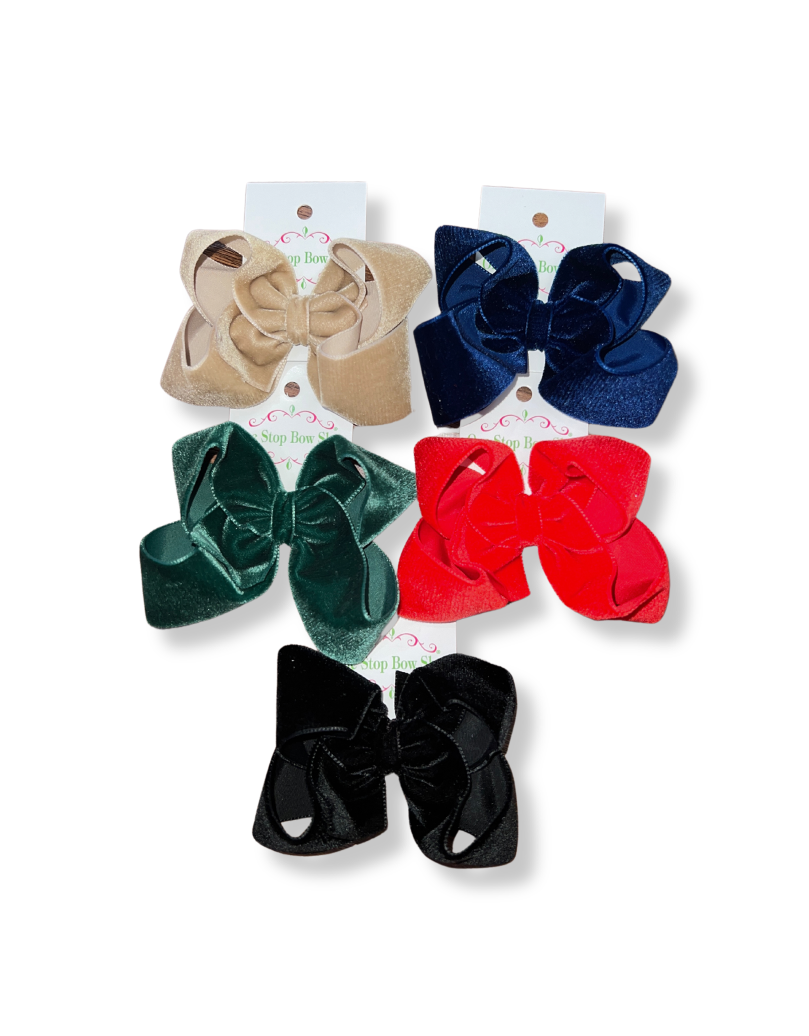 One Stop- Large Velvet Bow: