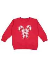 Sweet Wink- Candy Cane Patch Christmas Sweatshirt