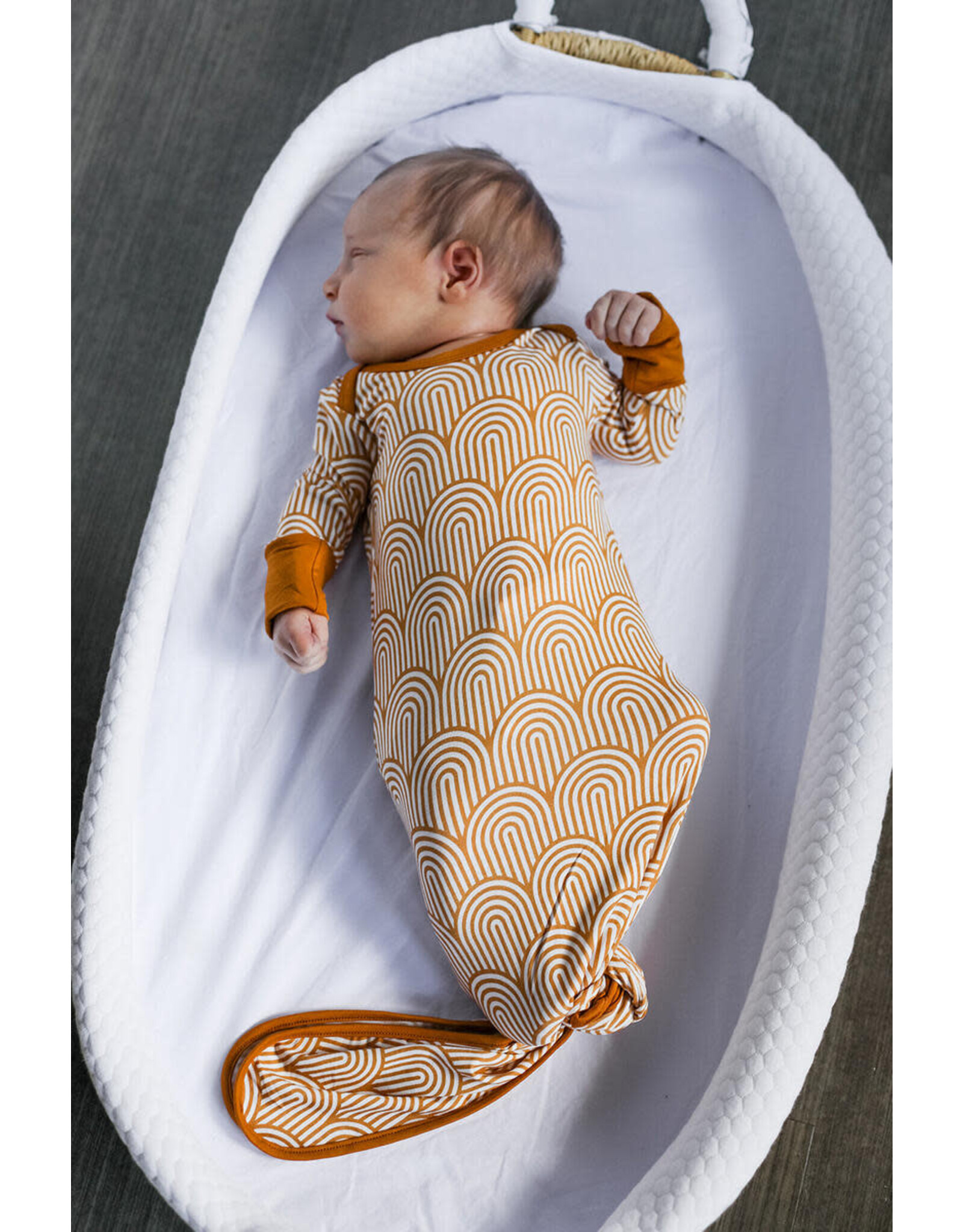 Southern Slumber Southern Slumber- Neutral Arches Bamboo Knotted Gown NB/0-3M