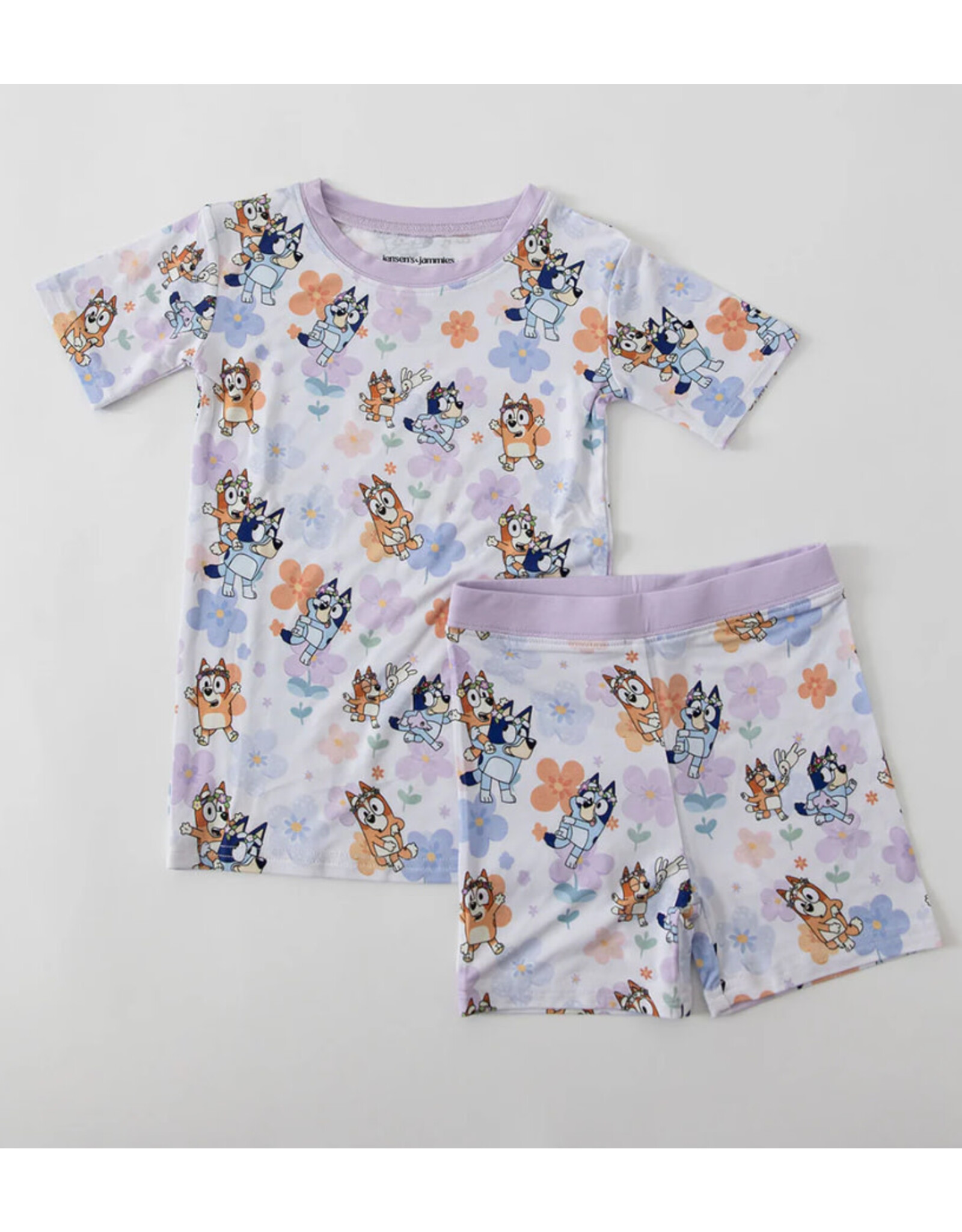 Jensen's Jammies Jensen Jammies- Pups & Petals Short Set