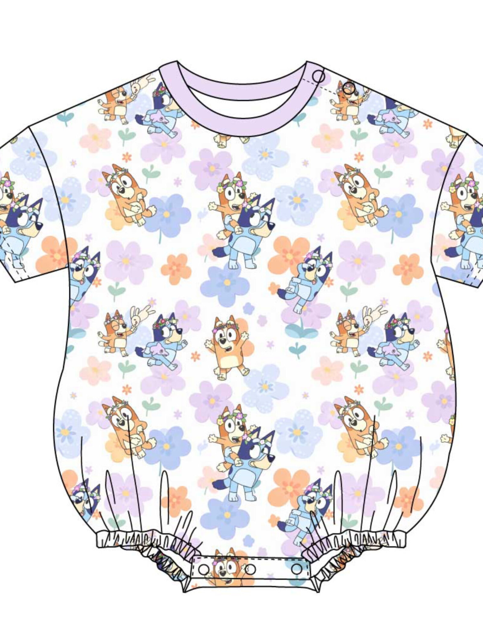 Jensen's Jammies Jensen Jammies- Pups & Petals Bubble