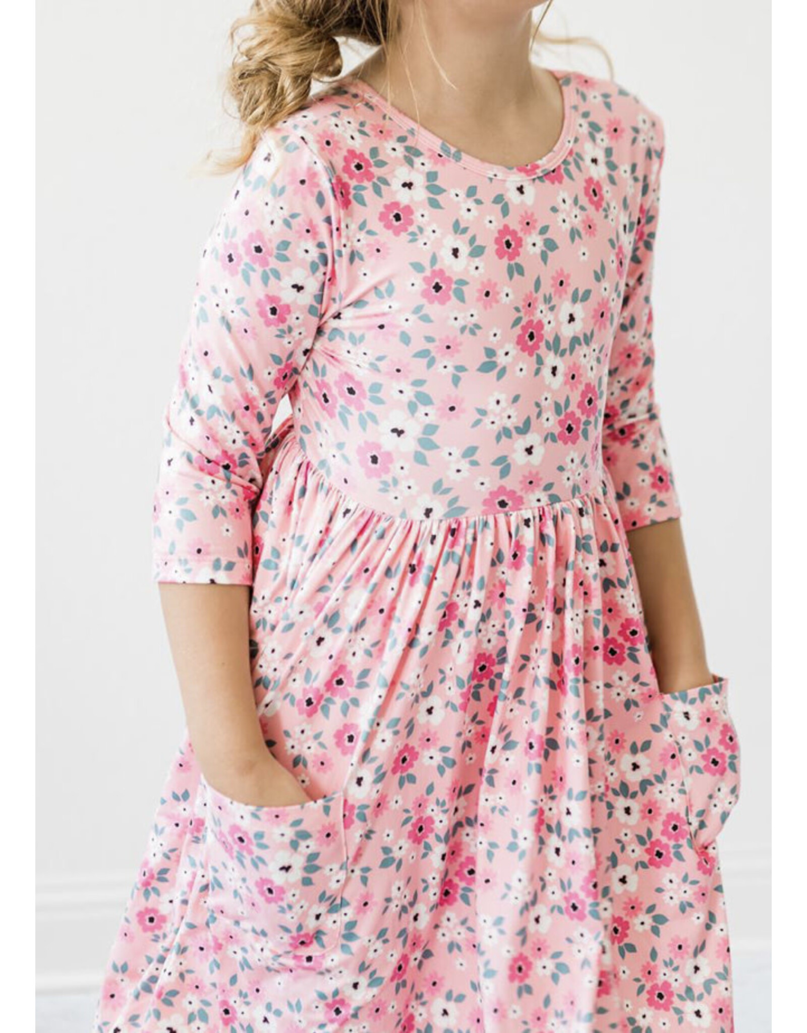 Mila & Rose Mila & Rose- Azalea 3/4 Sleeve Pocket Twirl Dress